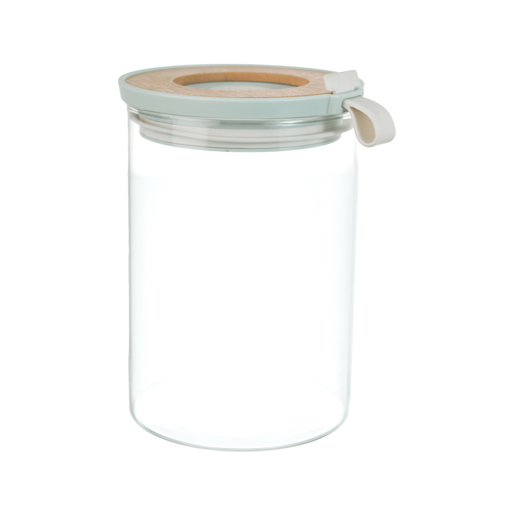 O'lala - Glass Jar with Bamboo Cover - White - 10x14cm - 520008120