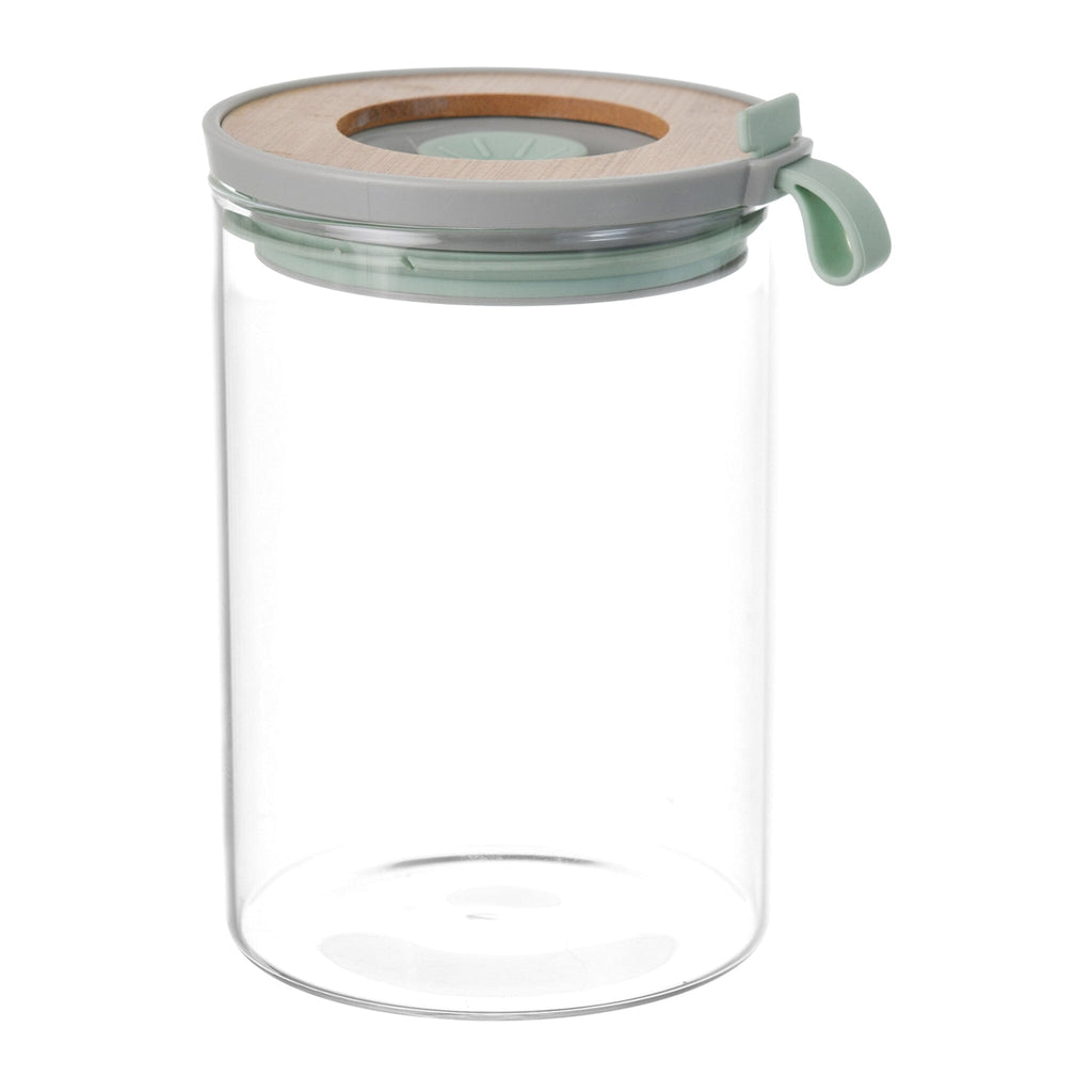 O'lala - Glass Jar with Bamboo Cover - Mint Green - 10x14cm - 520008121