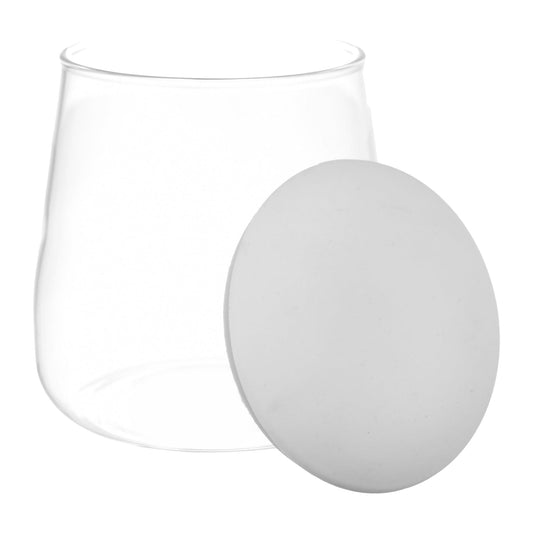 O'lala - Glass Jar with Silicone Cover - White - 8x10cm - 520008158