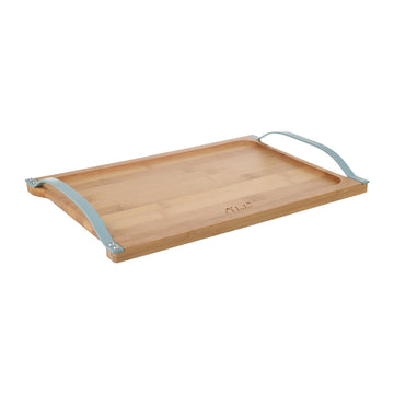 O'lala - Rectangular Wooden Tray With Metal Handle - Light Blue - 24x35cm - 520008175