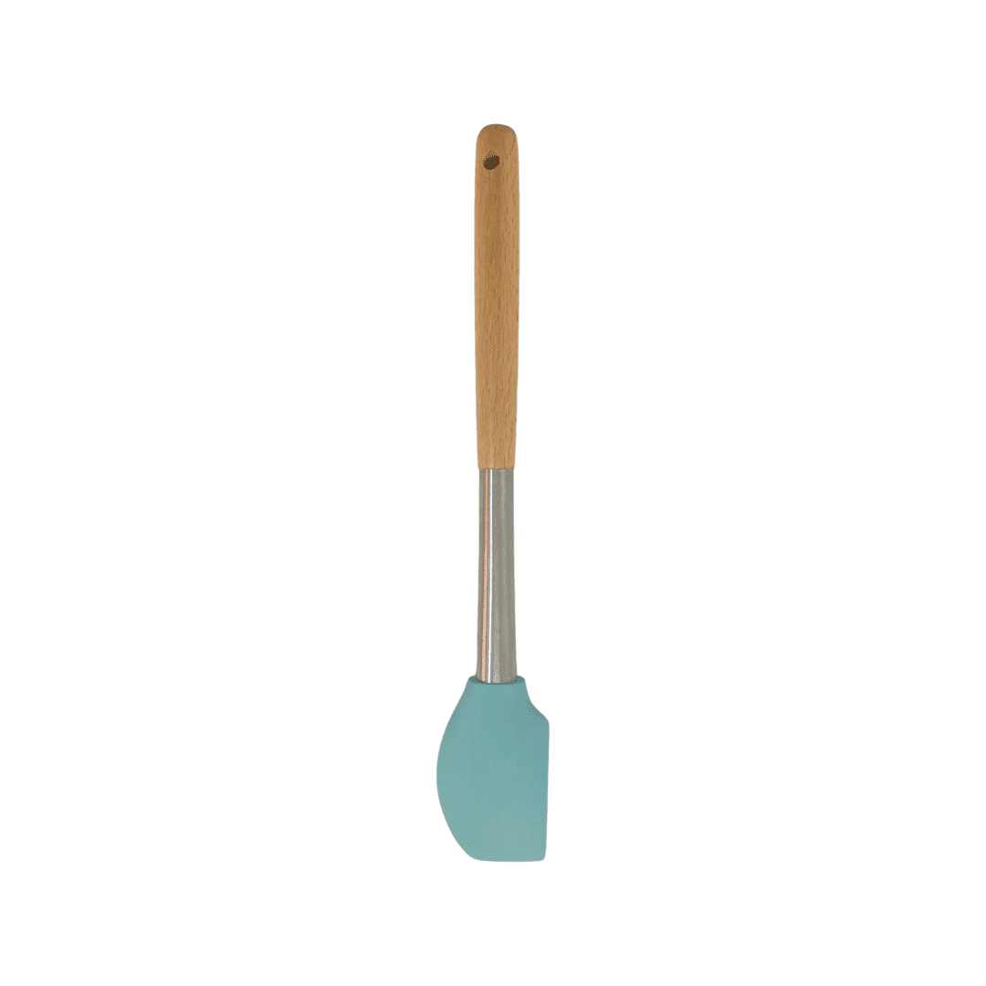 Cook Style - Silicone Kitchen Food Spatula With Wooden Handle - Mint Green - 35x8cm - 520008222