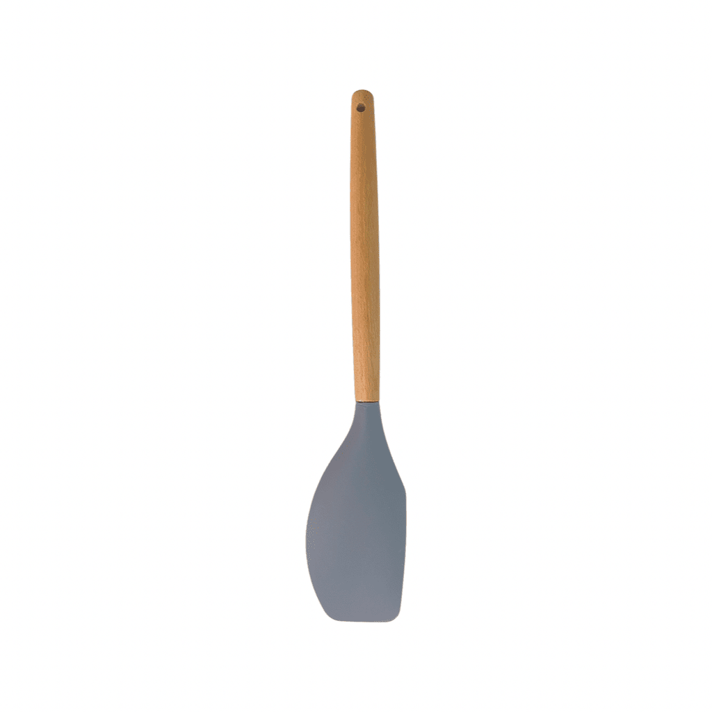 Cook Style - Silicone Kitchen Food Spatula With Wooden Handle - Grey - 35x8cm - 520008226