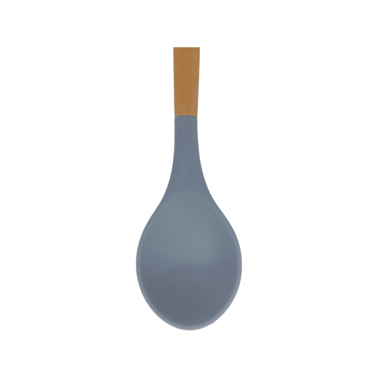 Cook Style - Silicone Kitchen Food Spoon With Wooden Handle - Grey - 35x8cm - 520008235