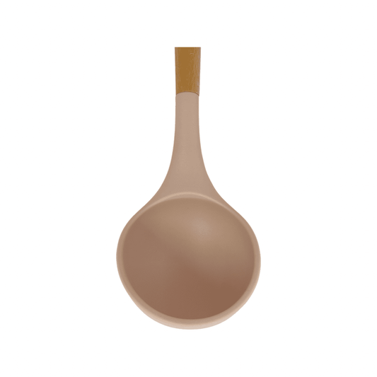 Cook Style - Silicone Soup Ladle With Wooden Handle - Beige - 35x8cm - 520008242