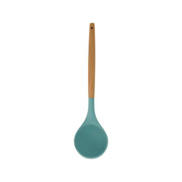 Cook Style - Silicone Soup Ladle With Wooden Handle - Mint Green - 35x8cm - 520008243
