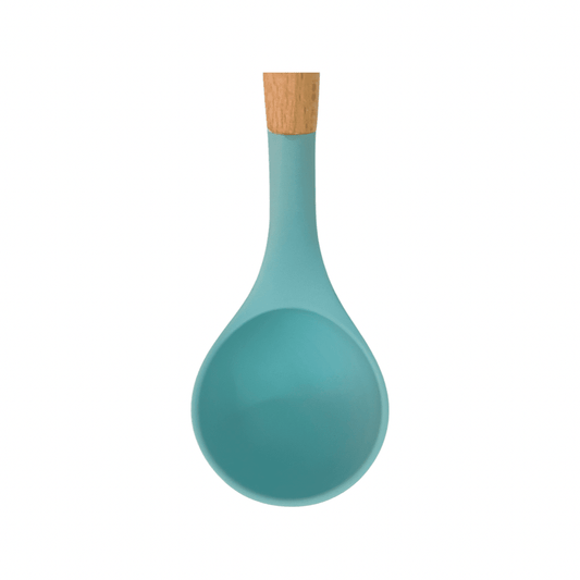 Cook Style - Silicone Soup Ladle With Wooden Handle - Mint Green - 35x8cm - 520008243