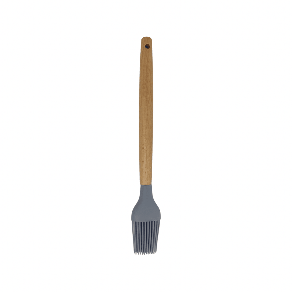 Cook Style - Silicone Kitchen Brush With Wooden Handle - Grey - 25x4cm - 520008244