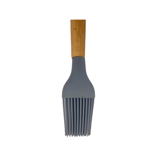 Cook Style - Silicone Kitchen Brush With Wooden Handle - Grey - 25x4cm - 520008244