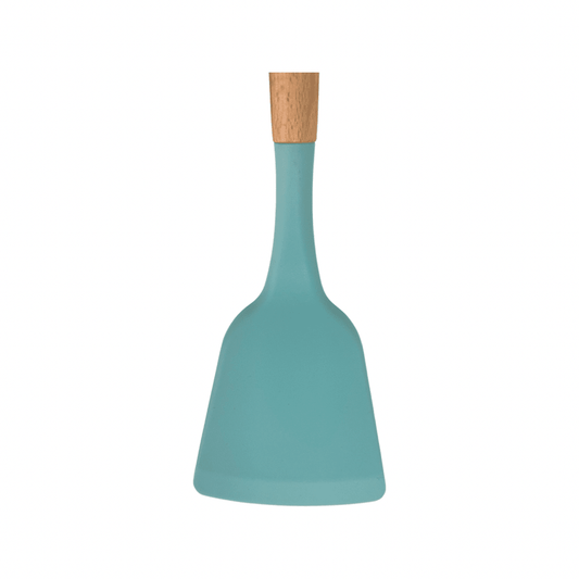 Cook Style - Silicone Kitchen Food Skimmer With Wooden Handle - Mint Green - 35x8cm - 520008249