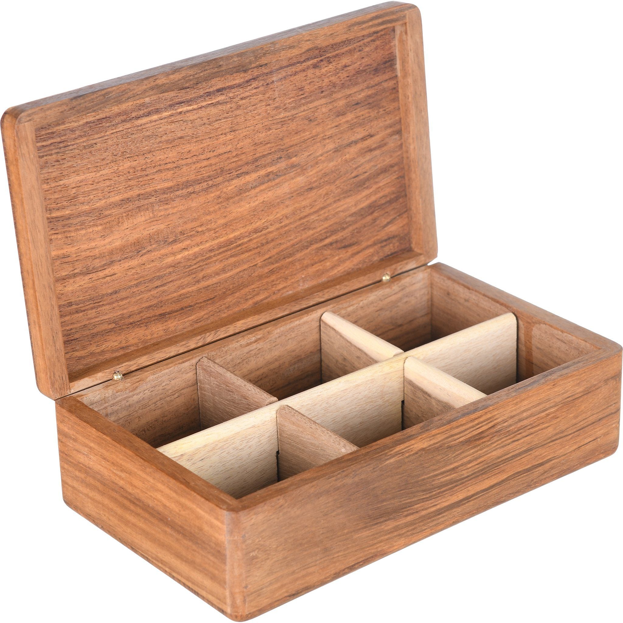 Rectangular Wooden Tea Box - 24x14cm - 590007