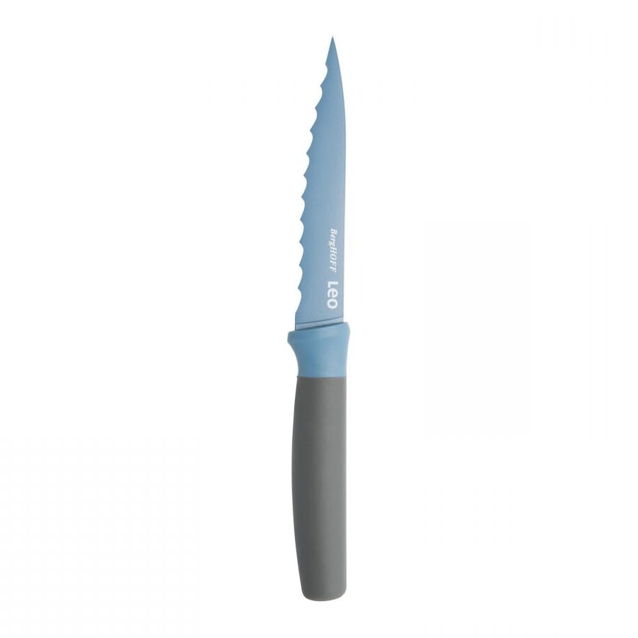 BergHOFF - Leo - Serrated Utility Knife With Cover - Blue - 11.5cm - 66000124