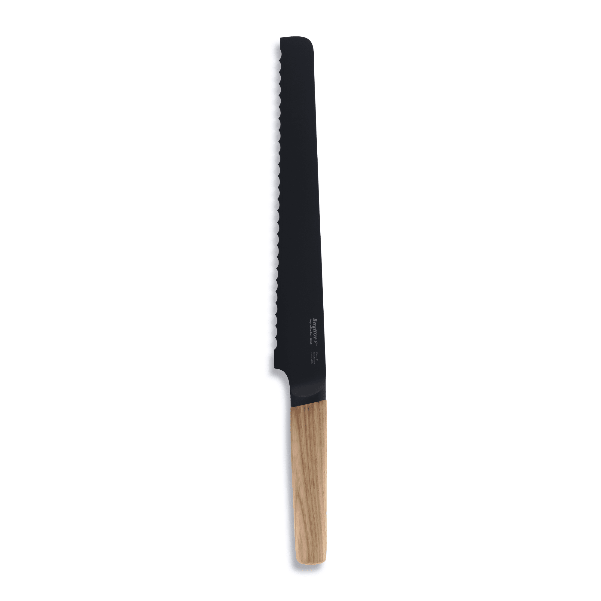 BergHOFF - سكينة خبز بمقبض خشبي من رون - ستانلس ستيل - 23 سم - 6600098