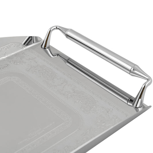 Elegant Gioiel - Rectangular Tray with Handles - Stainless Steel 18/10 - 40x25cm - 75000166