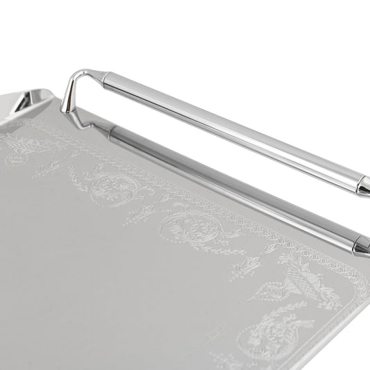 Elegant Gioiel - Rectangular Tray with Handles - Stainless Steel 18/10 - 55x39cm - 75000177