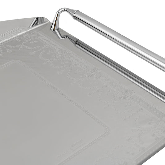 Elegant Gioiel - Rectangular Tray with Handles - Stainless Steel 18/10 - 50x34cm - 75000222