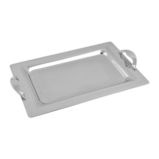 Elegant Gioiel - Rectangular Tray Set with Handles 3 Pieces - Stainless Steel 18/10 - 75000303