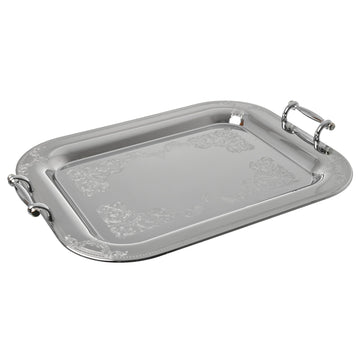 Elegant Gioiel - Rectangular Tray with Handles - Stainless Steel 18/10 - 55cm - 75000372