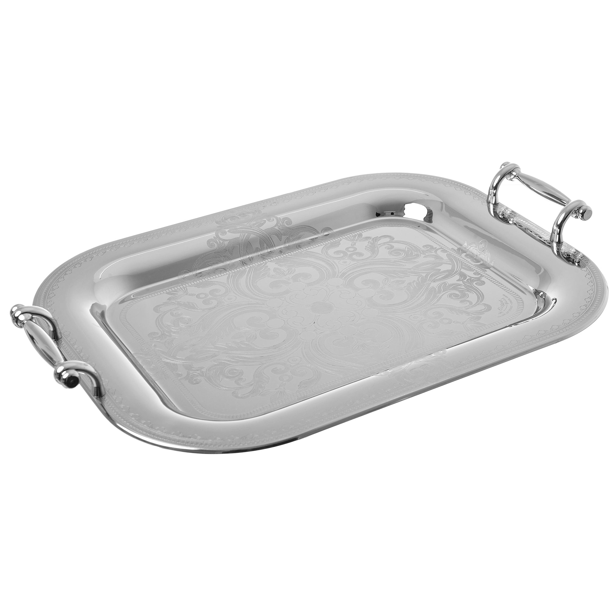 Elegant Gioiel - Rectangular Tray with Handles - Stainless Steel 18/10 - 36x50cm - 75000402