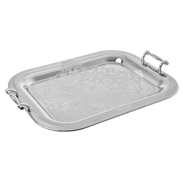 Elegant Gioiel - Rectangular Tray with Handles - Stainless Steel 18/10 - 42x55cm - 75000403