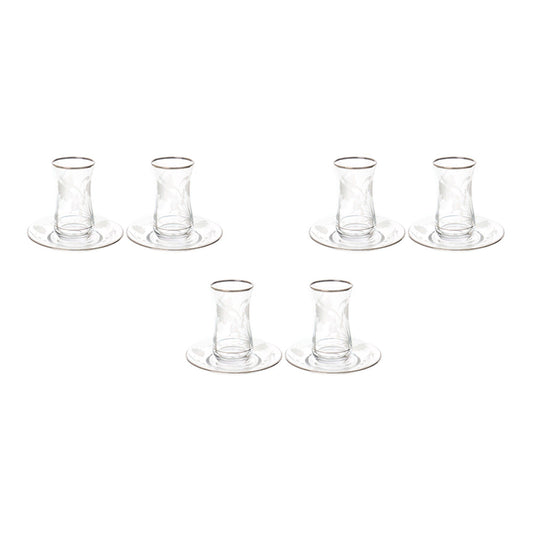 Pasabahce - Istikana Tea Set 6 Pieces - Silver - 100ml - 39000699