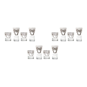 اشتري الآن Pasabahce - Highball & Tumbler Glass Set 12 Pieces - Silver - 340ml & 250ml - 39000664