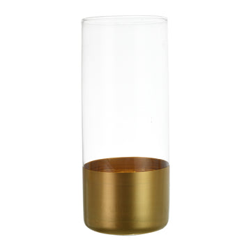 Senzo - Gold Vase - Glass - 12x30cm - 7400046