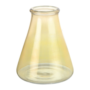 Senzo - Yellow Flower Vase - Glass - 11x13.5cm - 7400055