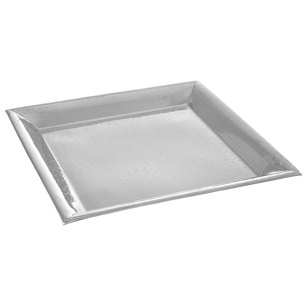 Squared Serving Hammered Plate - Stainless Steel - 42cm - 80004004