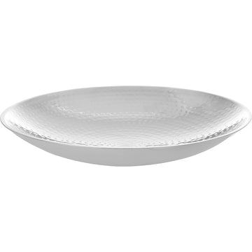Medium Round Hammered Plate - Stainless Steel - 36cm - 80003977