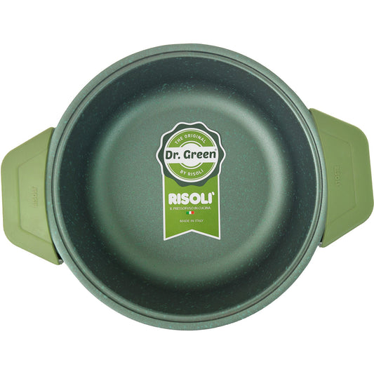 Risoli - Dr. Green Pot with Silicone Detachable Handles - Green - Die Cast Aluminum - 24cm - 44000340