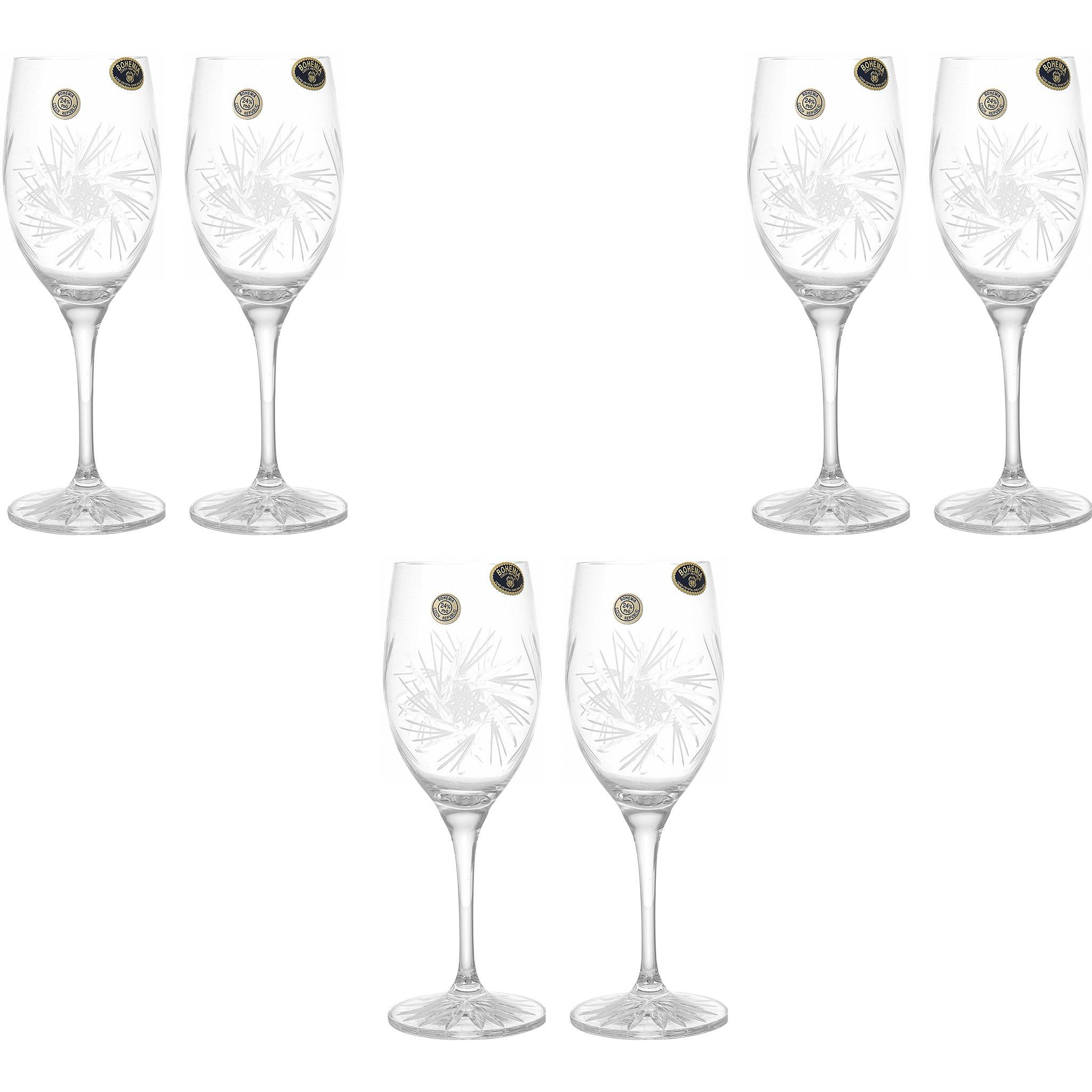 Bohemia Crystal - Goblet Glass Set 6 Pieces - 200ml - 270002125