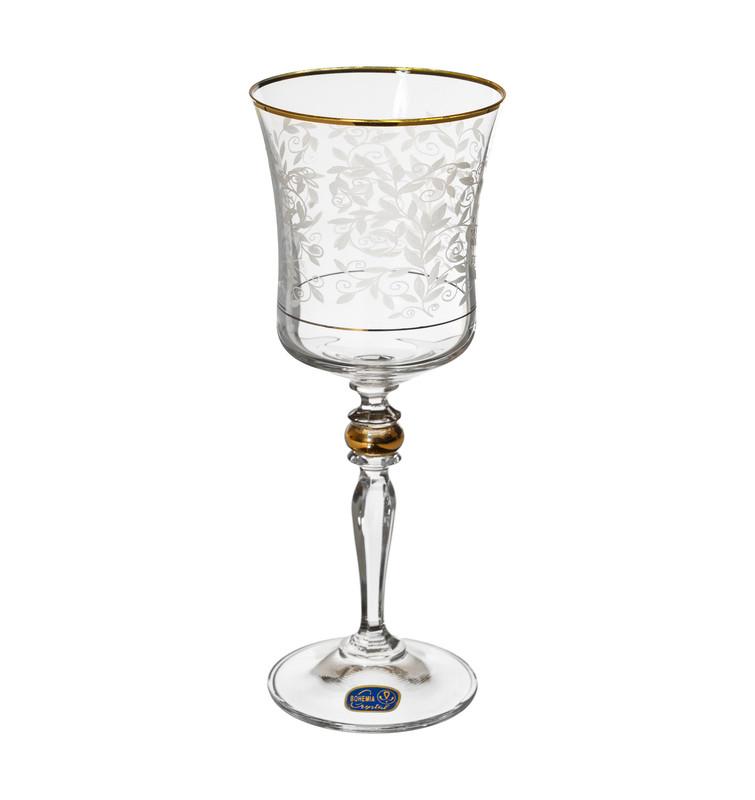 Bohemia Crystal Glass Set Of 6 Pieces - 39000611 - 220 ml - Gold