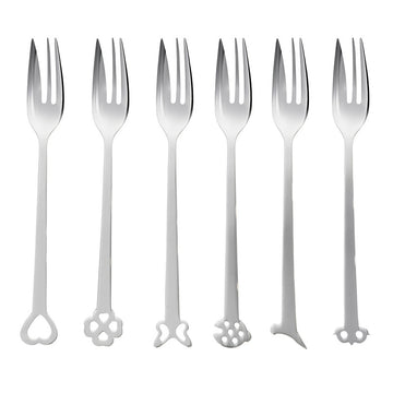 Mepra Dessert Fork Set 6 Pcs - Stainless Steel - 100002025
