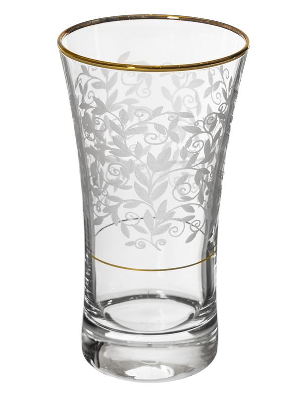 Pashbache Glass Set Of 12 Pieces - 39000612 -  250,290 ml - Gold
