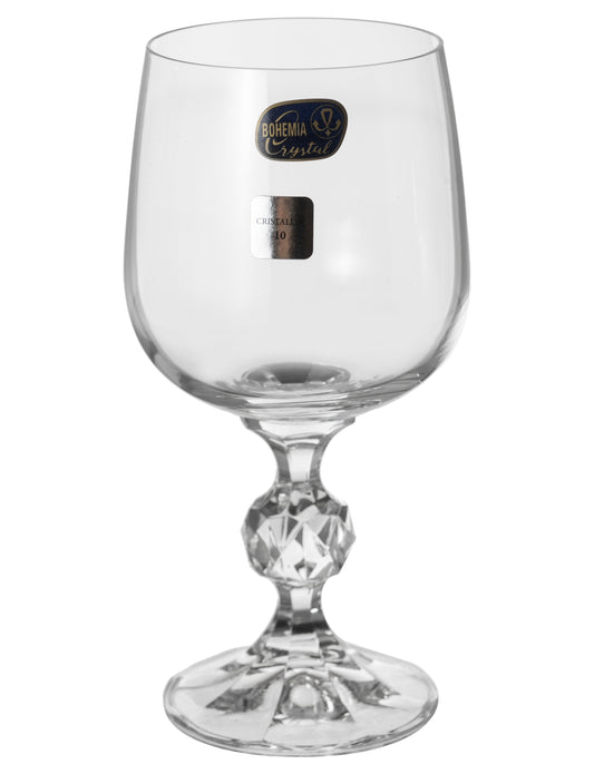 Bohemia Crystal - Goblet Glass Set 6 Pieces - 230ml - 3900010029