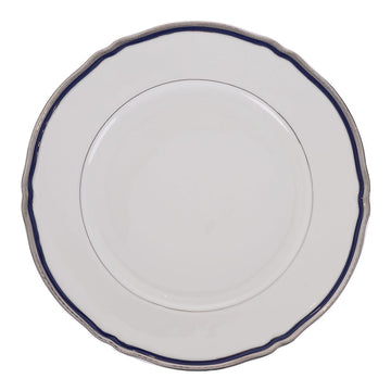 Falkenporzellan - Dinner Set 112 Pieces - Porcelain - Blue & Silver - 1300064