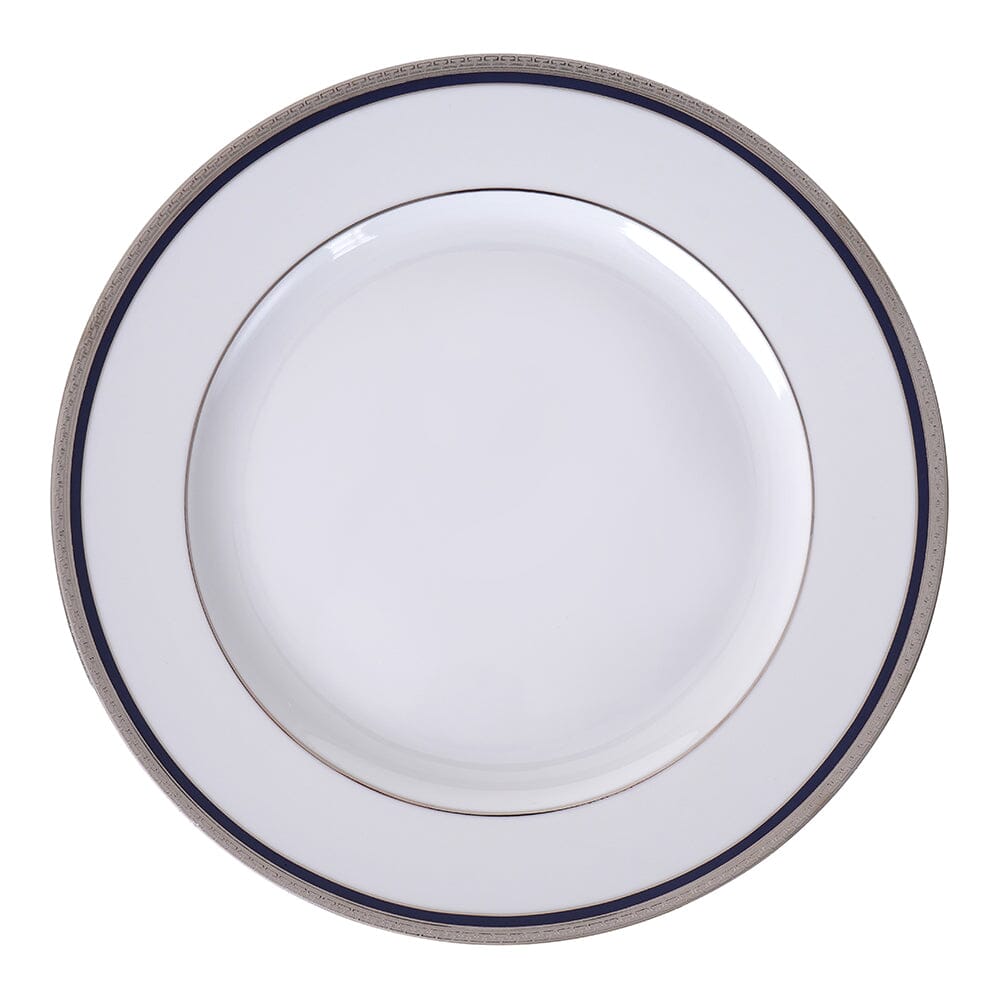 Falkenporzellan - Dinner Set 112 Pieces - Porcelain - Blue & Silver - 1300032