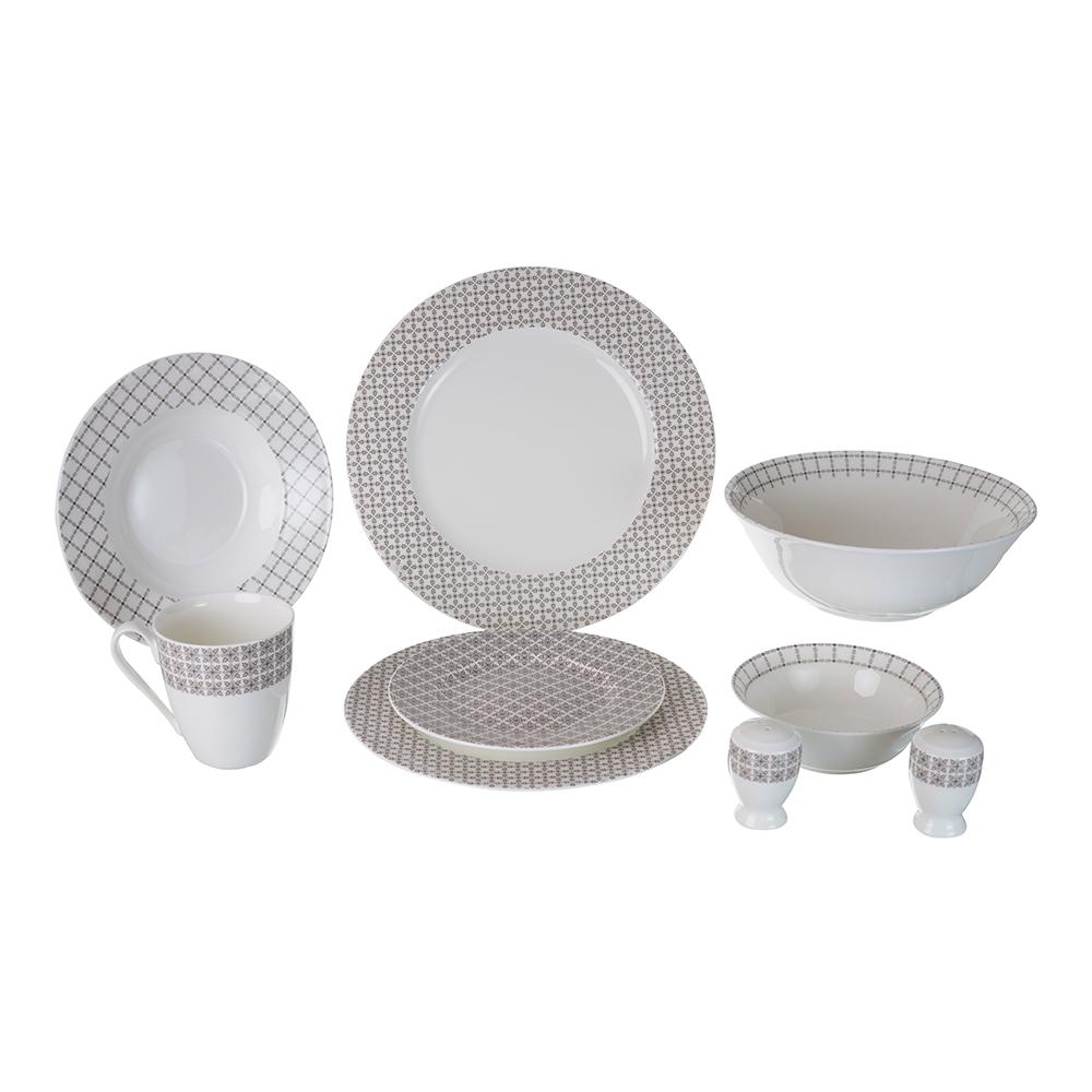 Paragon - Daily Use Dinner Set 34 Pieces - Porcelain - Brown - 130004120