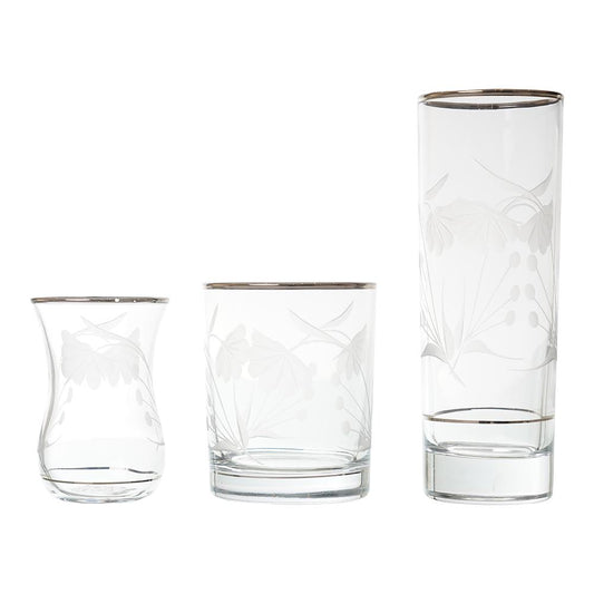 Pasabahce - Glass Set 24 Pieces - Silver - 39000710