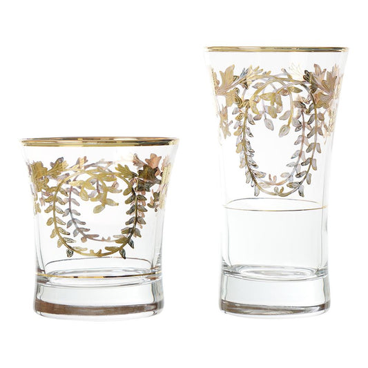اشتري الآن Pasabahce - Highball & Tumbler Glass Set 12 Pieces - Gold - 340ml & 250ml - 39000665