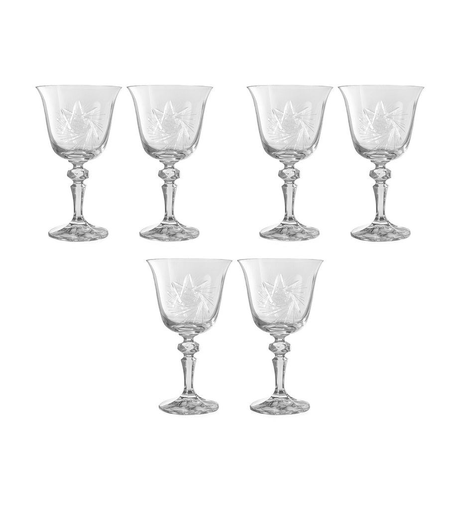 Bohemia Crystal - Goblet Glass Set 6 Pieces - 220ml - 2700010192