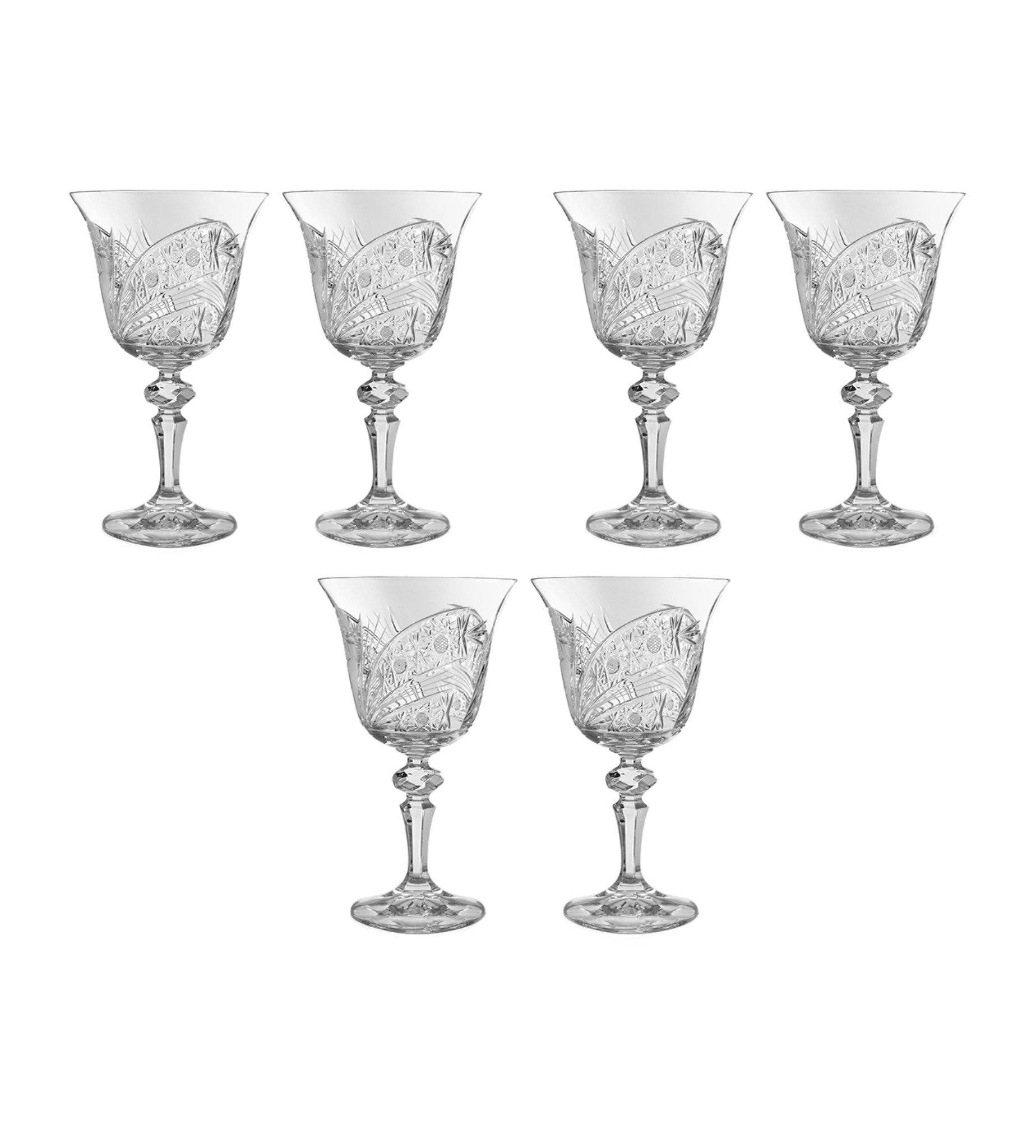 Bohemia Crystal - Goblet Glass Set 6 Pieces - 220ml - 2700010191