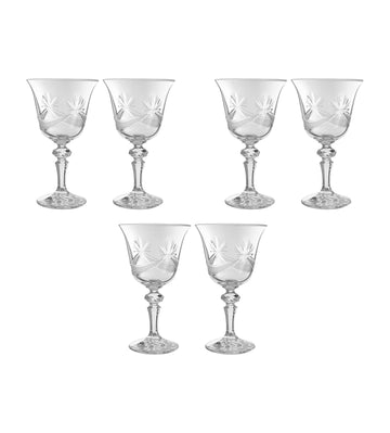 Bohemia Crystal - Goblet Glass Set 6 Pieces - 220ml - 2700010193