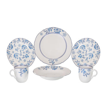 Falkenporzellan - Daily Use Dinner Set 24 Pieces - Blue - Porcelain - 1300082