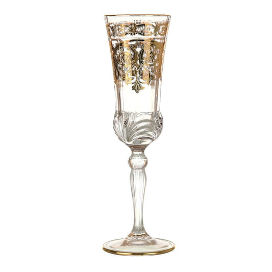 RCR Italy - Flute Glass Set 6 Pieces - Gold - 180ml - 380003039