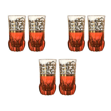 RCR Italy - Highball Glass Set 6 Pieces - Red & Gold - 400ml - 380003060